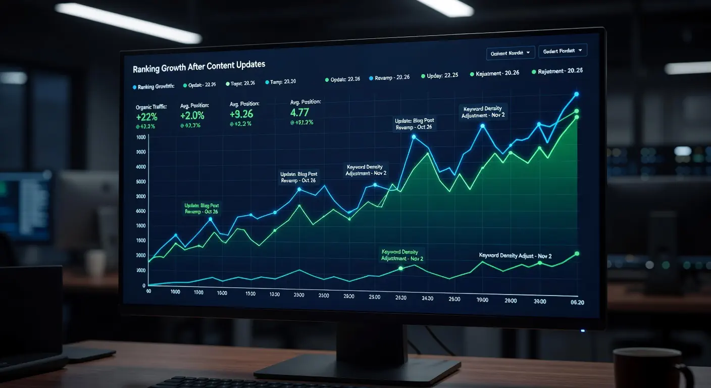 Реальная статистика: как обновление контента влияет на рост позиций