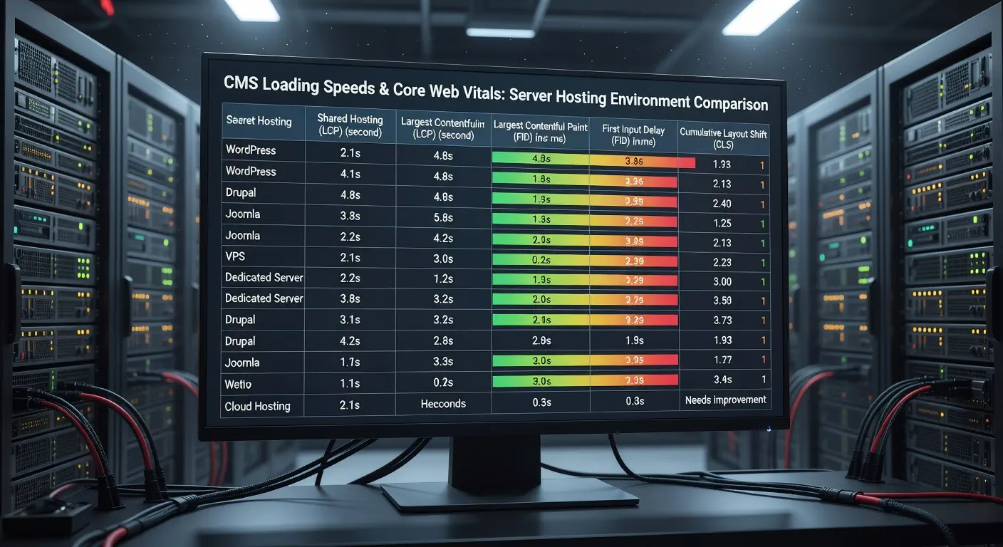 Сравнение 50 CMS: скорость загрузки и Core Web Vitals